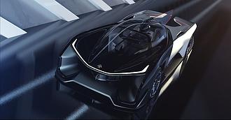 Faraday Future FFZero01 Concept - Sanfter Luftstrom in der Wüste