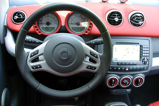 Typisches Smart-Cockpit: Bunt und peppig, wie gewohnt