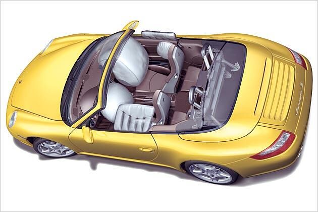 Mehr Sicherheit: Neben den ausfahrbaren Überrollbügeln bietet das neue Cabriolet sechs Airbags