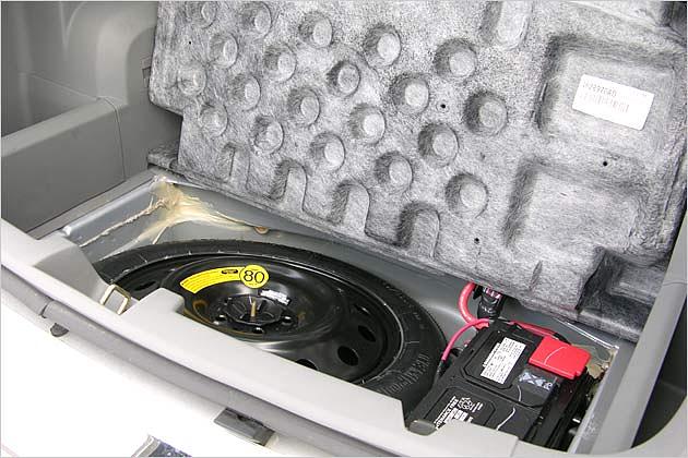 Ganz unten sind Batterie und Reserverad versteckt