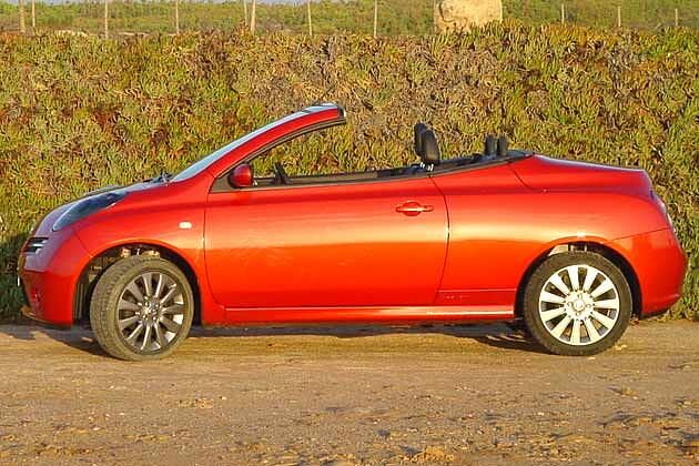 Schon von außen sieht man: Das Micra-Cabrio kann kein vollwertiger Viersitzer sein