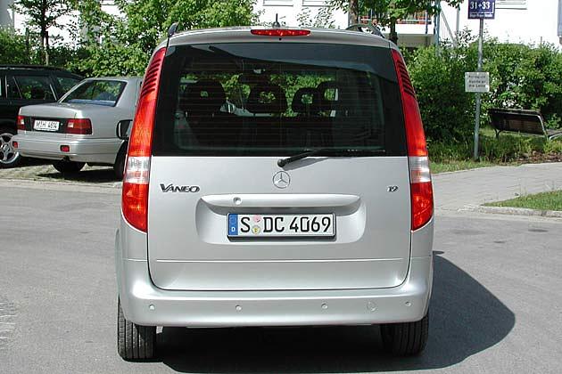 Das Hinterteil des Vaneo erinnert an ein Nutzfahrzeug