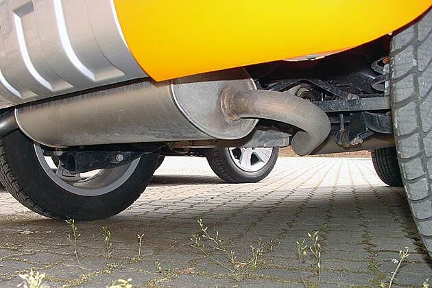Im Heckbereich ist der Unterboden ungeschützt