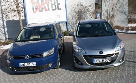 Vergleich Mazda 5 vs. VW Touran