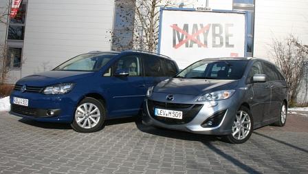 Vergleich Mazda 5 vs. VW Touran