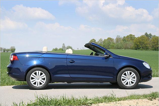 Der VW Eos macht formal einen sehr ausgewogenen Eindruck