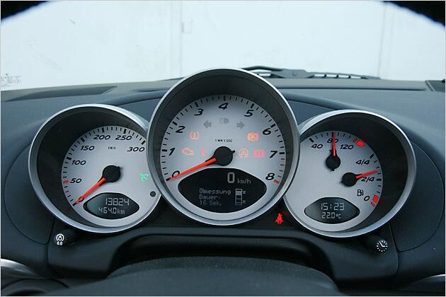 Nackte Uhren: Im RS 60 Spyder fehlt die Haube über dem Instrumenteneinsatz