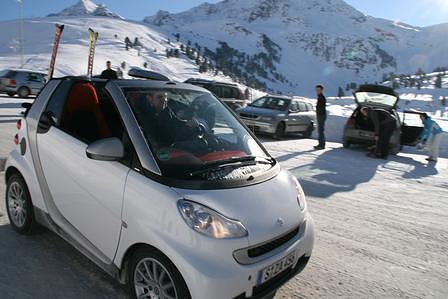 Mit dem Smart im Schnee