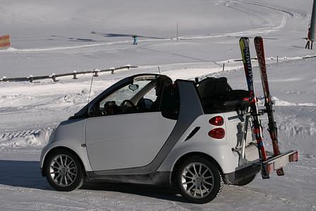Mit dem Smart im Schnee