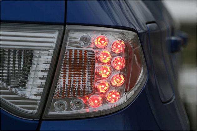 Die Bremslichter des Impreza arbeiten mit LED-Technik