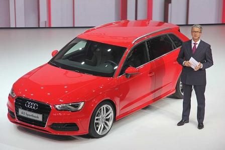 Audi-Chef Rupert Stadler und der A3 Sportback.