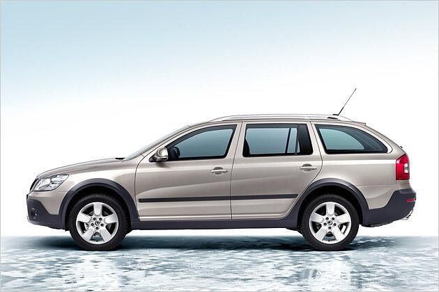 Mit 4,57 Meter ist der Octavia Scout nur um einen Zentimeter länger als der VW Golf Variant