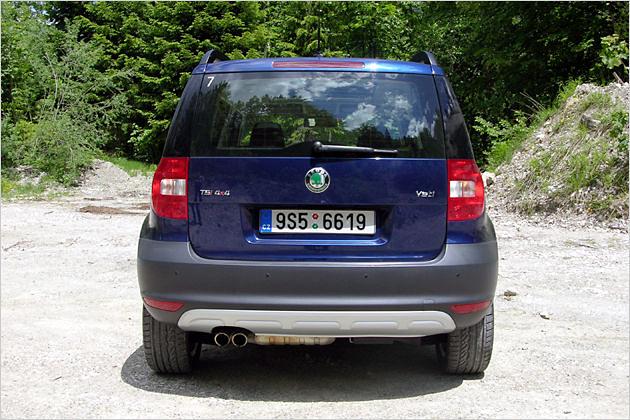 Der Yeti kommt mit einem sehr steilen Heck daher