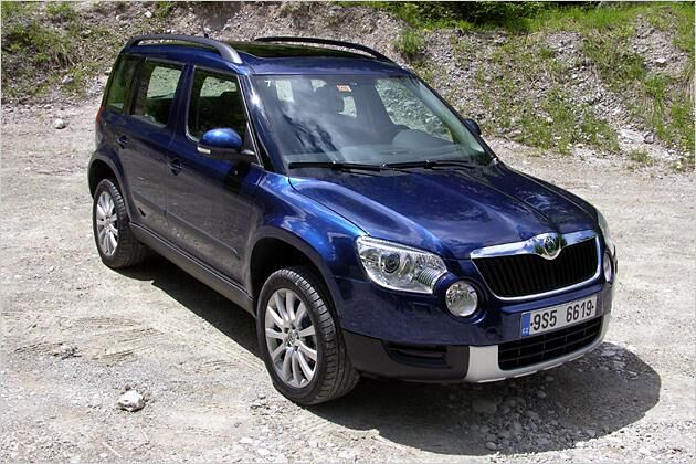 Die Front des Yeti erinnert an den Skoda-Hochdachkombi Roomster