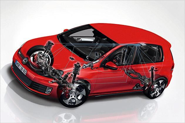 Die Dynamic Chassis Control (DCC) passt die Dämpfereinstellungen ständig der aktuellen Fahrsituation an