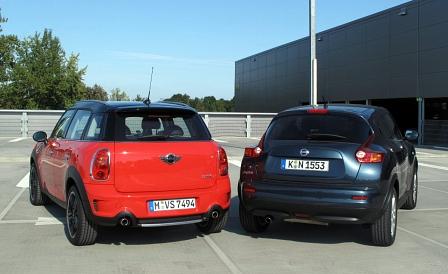 Vergleichstest Mini Cooper S Countryman - Nissan Juke 1.6 DIG-T