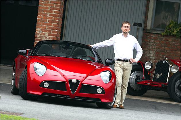 Redakteur Roland Hildebrandt: "Der 8C Spider verkörpert bestens klassische Alfa-Tugenden"