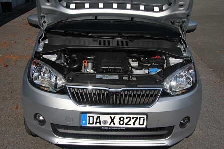 Der 1,0 Liter kleine Dreiyzlindermotor.