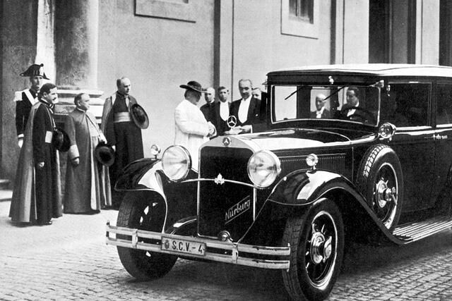 Schon Pius XI. fuhr in den 30er-Jahren Mercedes - hier der Typ Nürburg