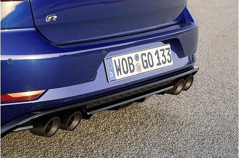 Die Titanabgasanlage gibt es beim VW Golf R als Option