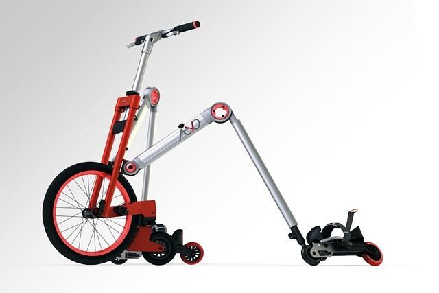 Vorwärts kommt man mit dem Gefährt der Münchener Firma Aemotics stehend wie mit einem Roller.