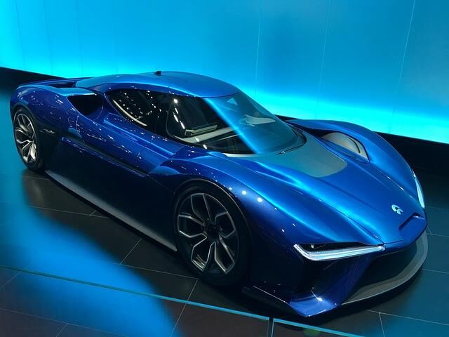 Ein sehenswerter Flachmann: Der rein elektrisch getriebene Sportwagen EP9 von Nio