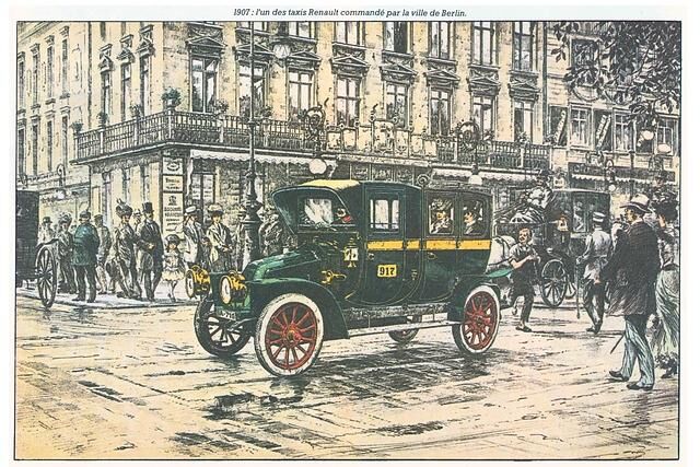 Renault-Taxi in Berlin 1907