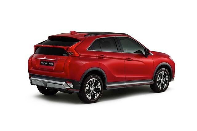 Mit seinem stark angeschrägten Heck vermittelt der Eclipse Cross einen coupéhaften Charakter
