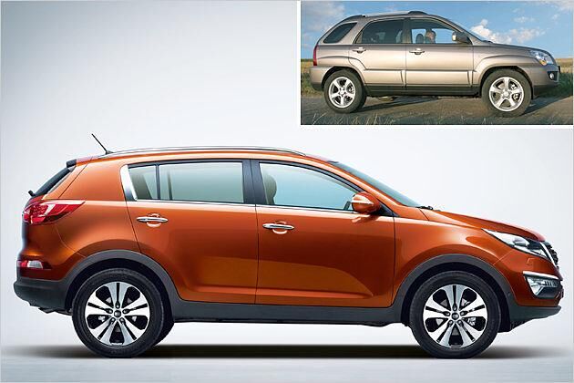 Der neue Sportage fällt länger, breiter und flacher aus als der Vorgänger
