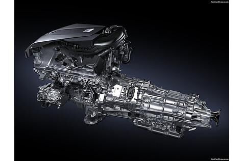 Das Getriebe besteht aus einem leistungsverzweigten Hybridmodul, das mit einer Viergang-Automatik gekoppelt wurde