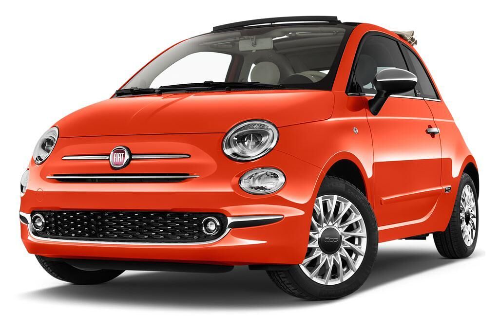 FIAT 500 Cabrio (Baujahr 2016) Lounge 2 Türen seitlich vorne mit Felge