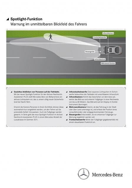 Mercedes-Benz Nachtsicht-Assistent Plus 2011