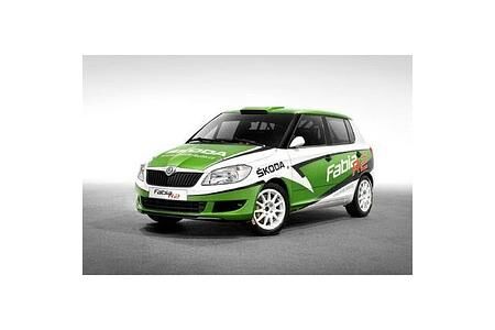 Skodas Rallyemodell Fabia R2 am Start