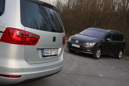 Vergleich Seat Alhambra gegen VW Sharan