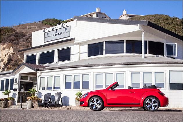 Bei unseren Testfahrten in Kalifornien zog der offene Beetle die Blicke auf sich