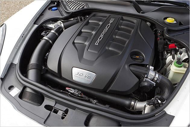 Sechs Zylinder, drei Liter Hubraum und 250 PS: Der Motor des Panamera Diesel