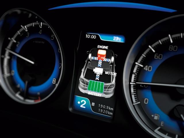 Ein Farbdisplay im Kombiinstrument zeigt auf Wunsch an, wie der Strom im Hybridsystem fließt