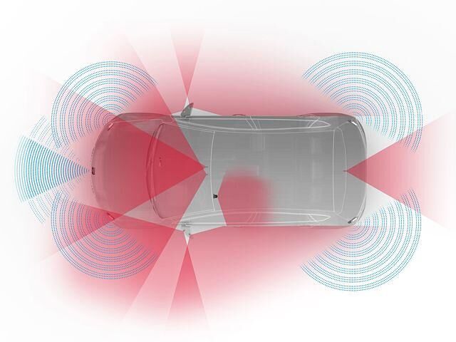Der coPilot hat ein 360-Grad-Sensor-Set bestehen aus Frontradar, vier Eck-Radaren und acht Kameras