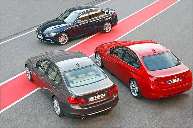 Die drei Ausstattungsvarianten im Überblick: "Luxury Line" (oben), "Modern Line" (vorne links) und "Sport Line"