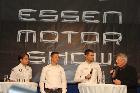 Essen Motor Show 2011: DTM-Stars Augusto Farfus (BMW), 
Ralf Schumacher (Mercedes), Martin Tomczyk (noch Audi, 
bald BMW)