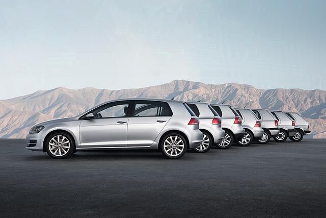 In 45 Jahren brachte es der Golf auf sieben Generationen. Der Golf 8 steht bereits in den Startlöchern