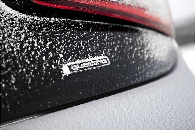 Der A1 quattro fühlt sich im Schnee pudelwohl