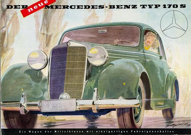 Der Mercedes 170 war gegenüber dem Vorkriegsmodell nur leicht modernisiert worden