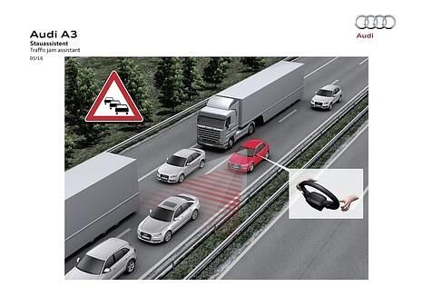 Der Stau-Assistent agiert teilweise autonom