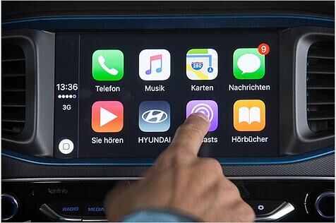 ... Apple CarPlay mit dem Siebenzoll-Touchscreen verbinden