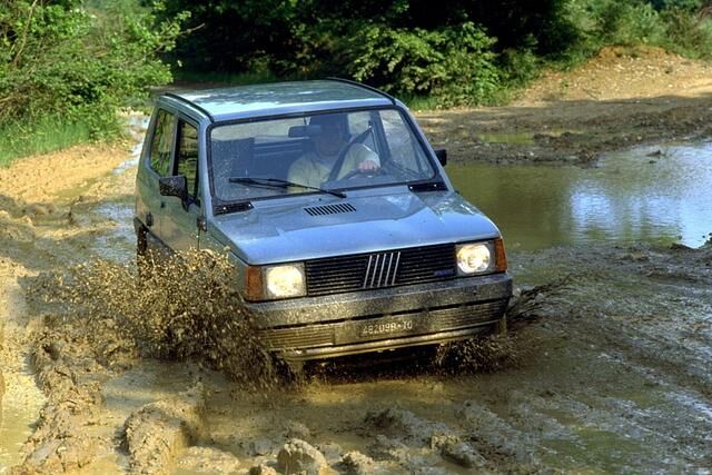 Ale einer der wenigen Kleinwagen kann der Panda ins Gelände