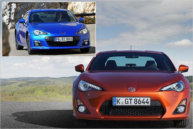 Nur Kenner entdecken die kleinen Unterschiede zwischen dem GT 86 und dem fast baugleichen Subaru BRZ (kleines Bild)