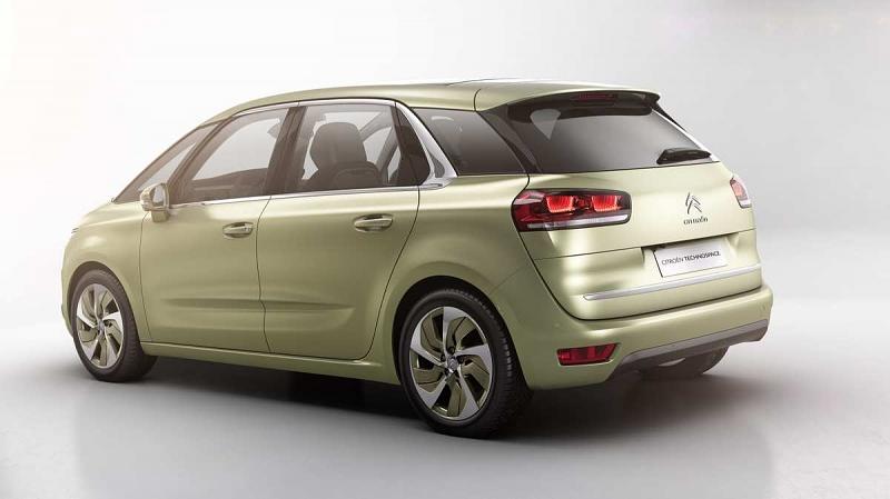 Der Kofferraum des Citroën Technospace fasst 573 Liter Gepäck.