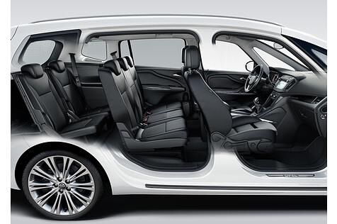 Ein Querschnitt des siebensitzigen Opel Zafira