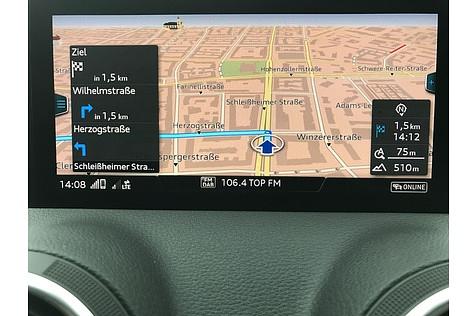 Audis MMI Plus zeigt markante Gebäude